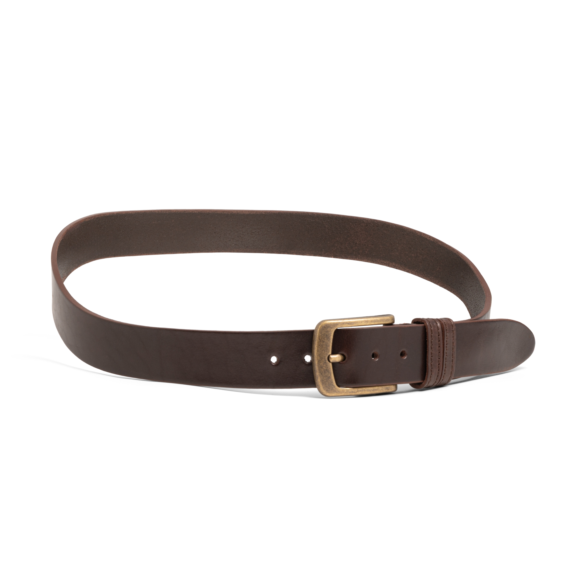 Cintura In Pelle Bovina Marrone 4 Cm – Fatta A Mano In Germania – Unisex Con Fibbia Senza Nichel