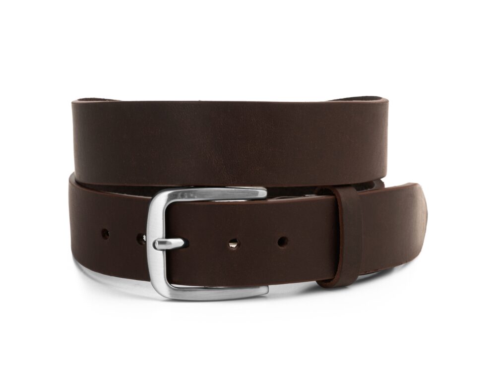 Mobelt - Cintura innovativa in pelle Marrone Testa di Moro